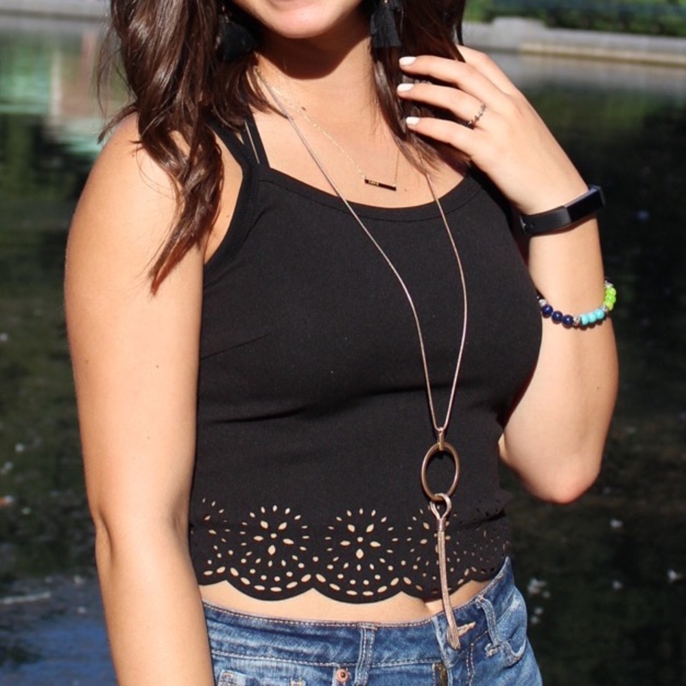 Black crop top